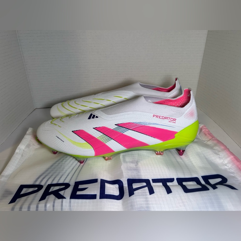 Adidas Predator Elite LL SG Cloud White/Lucid Pink/Lemo Mens Sz 11.5 ID3848
